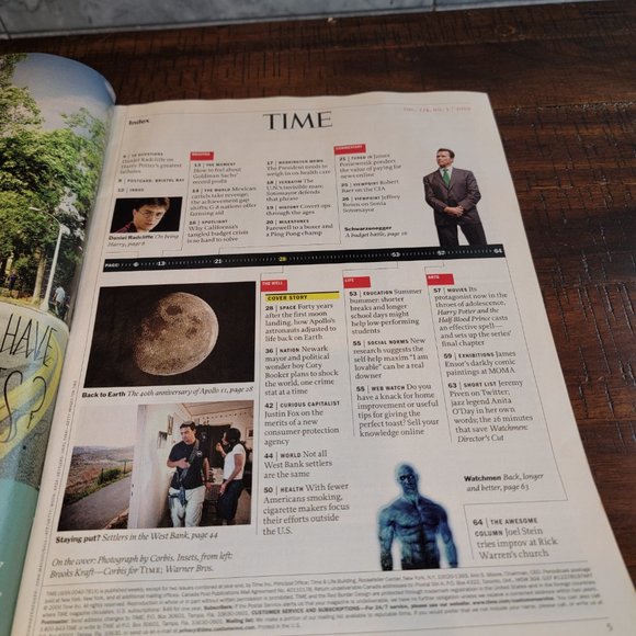 Vintage Time Magazine, Moonstruck, July 27, 2009 - Picture 3 of 3